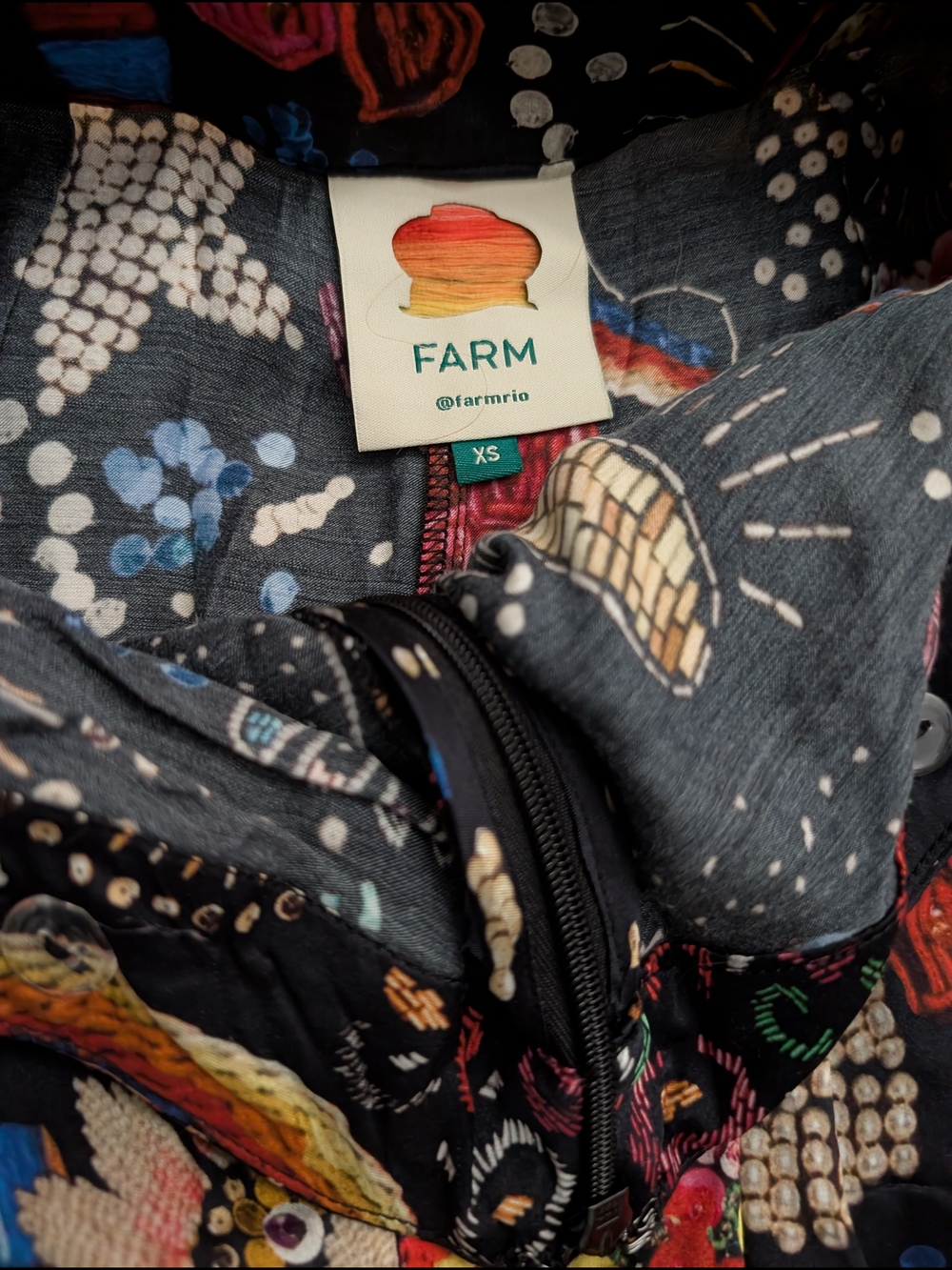 Farm Rio Wide-Leg Pants Borogodo Print - Picture 6 of 7